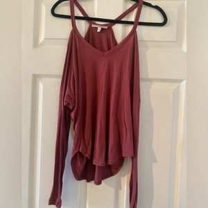 Express S long sleeve tip open shoulder